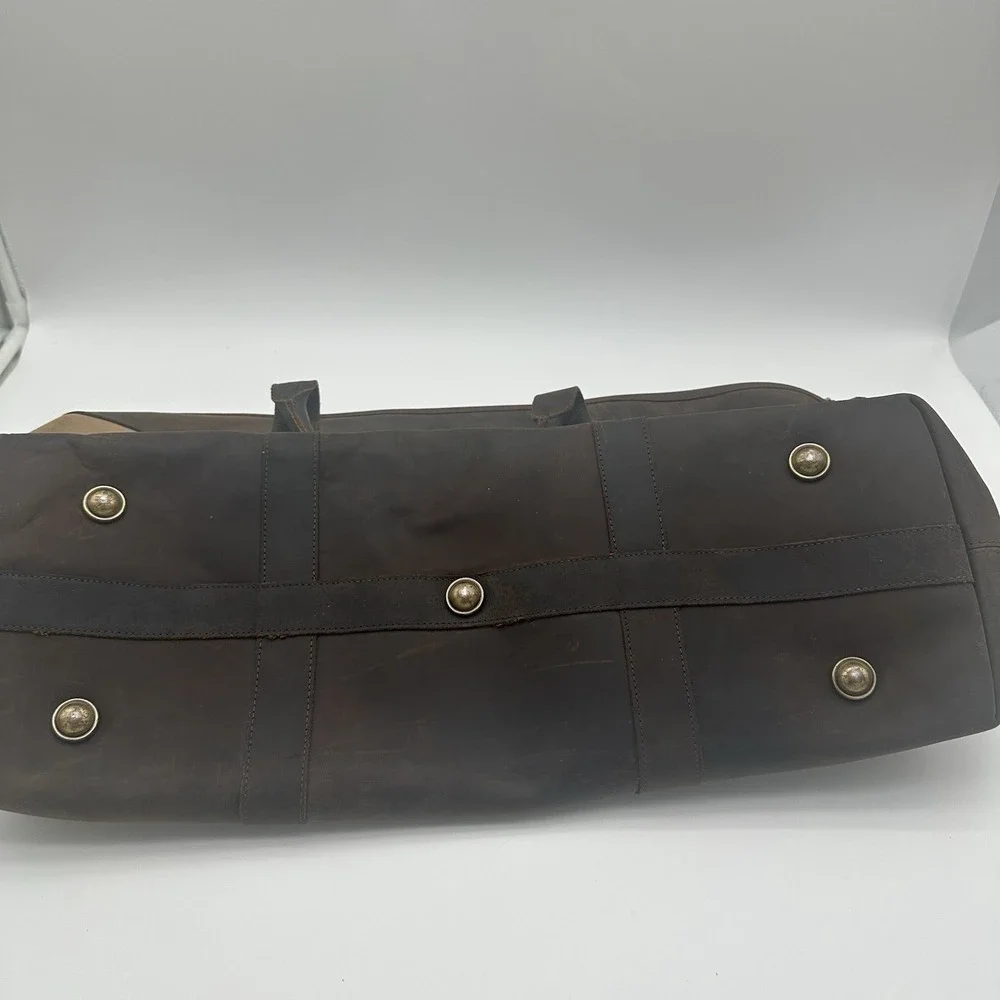 Vintage Canyon Outback‎ Jeffries Leather Canvas Duffle Bag 25
